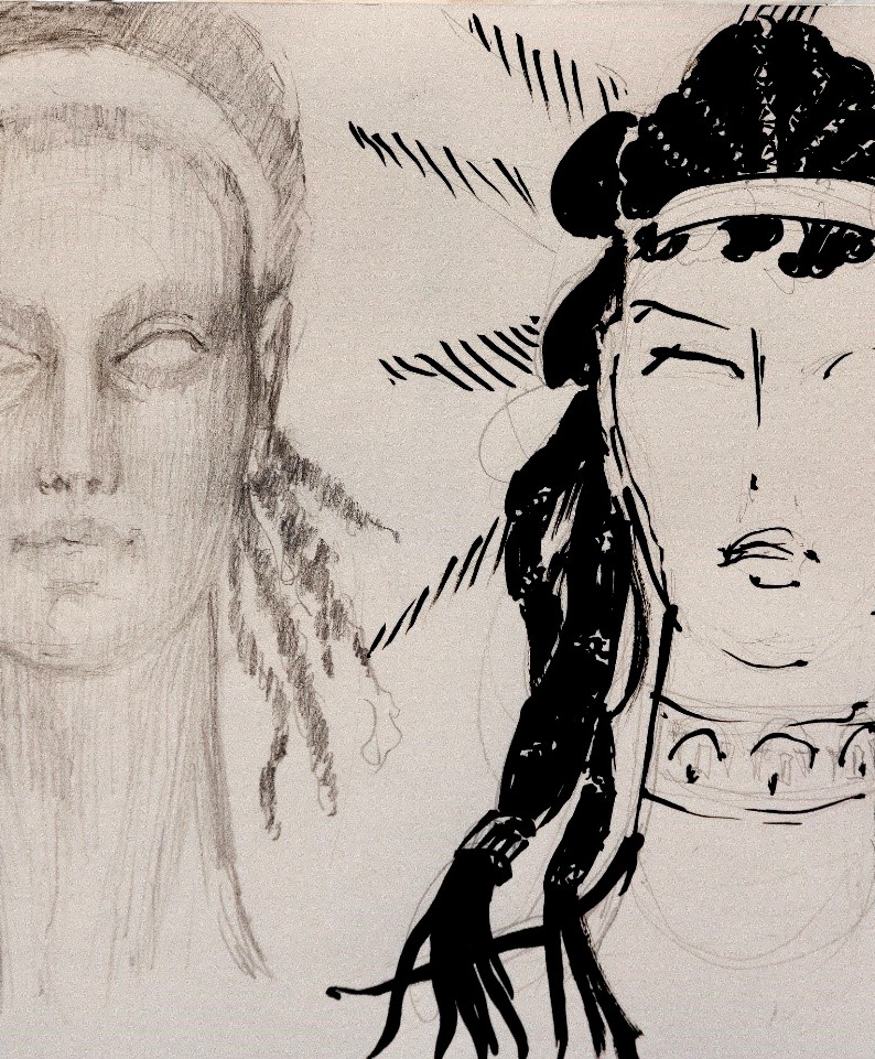 Bocetos utilizados en “Algunas Diosas griegas y antepasados nuestros” 2