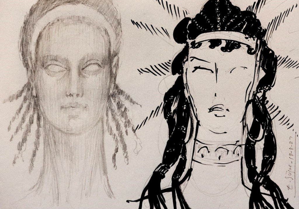 Bocetos utilizados en “Algunas Diosas griegas y antepasados nuestros” 2